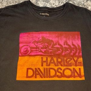 Harley Davidson men’s XXL black sunset bike tee